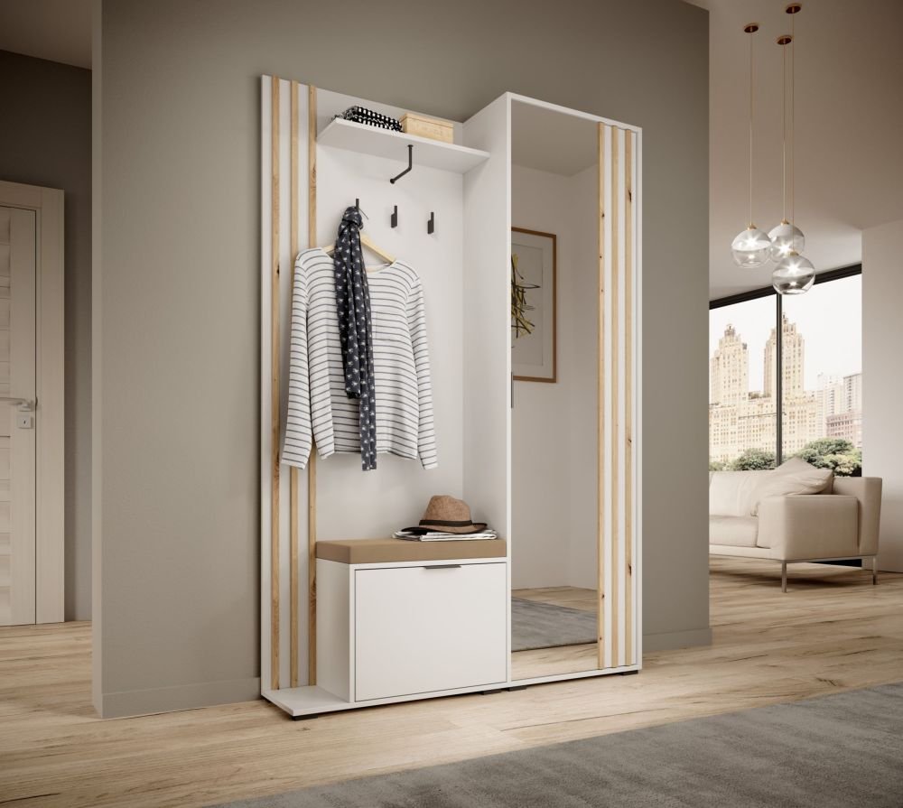 Nelly wardrobe with grille, white matt - craftsman - Image 2