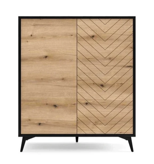 KD104 Diamond Style Loft Chest of Drawers – Oak
