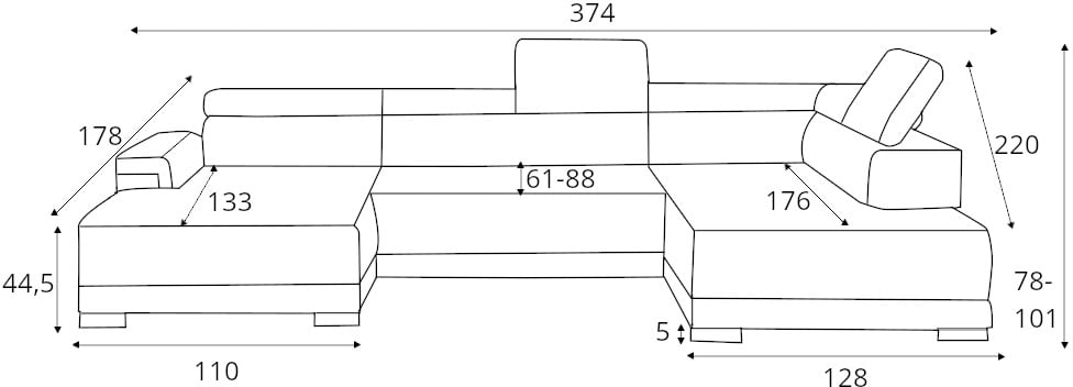 Corner sofa Campo XL Gr1 - Image 9
