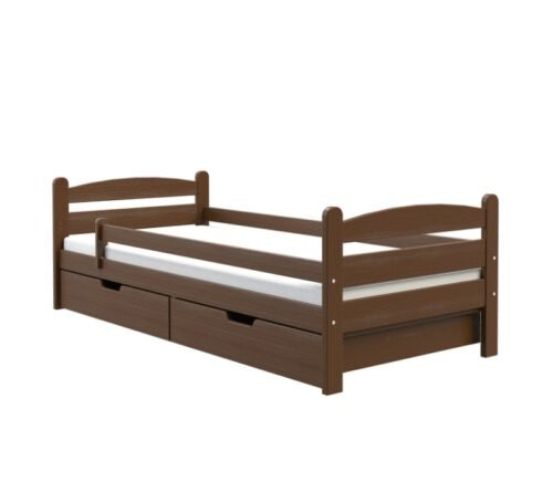 Bed “MAURICUS” – pine with walnut