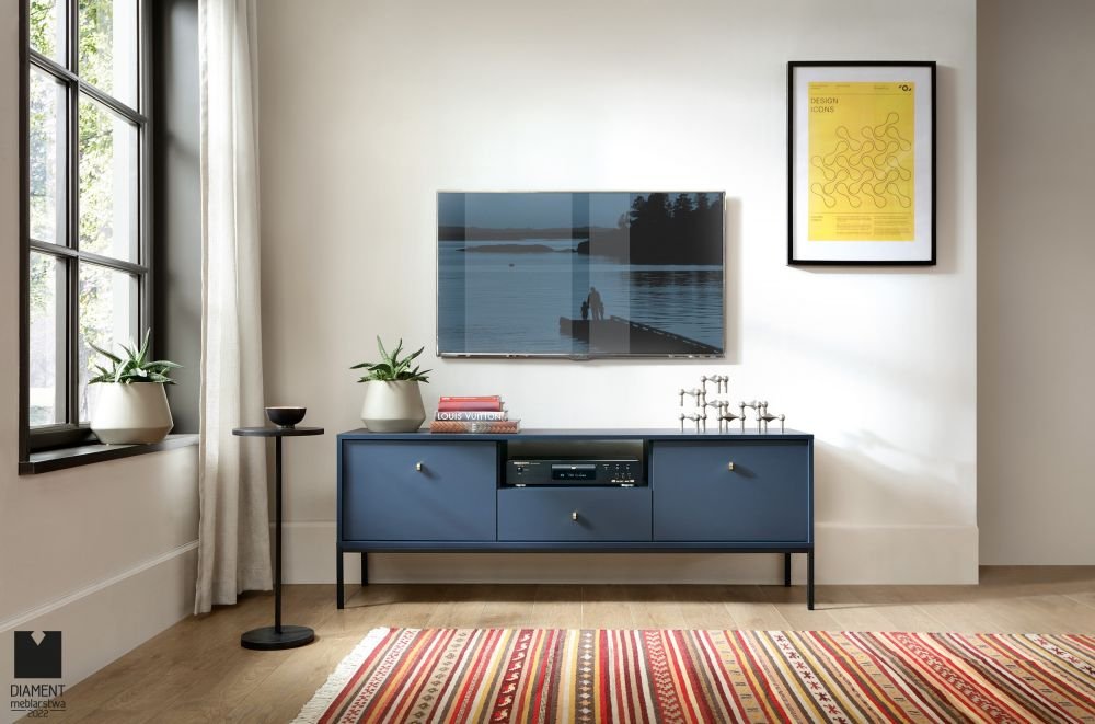 Dark blue TV cabinet Mono MRTV154 - Image 2