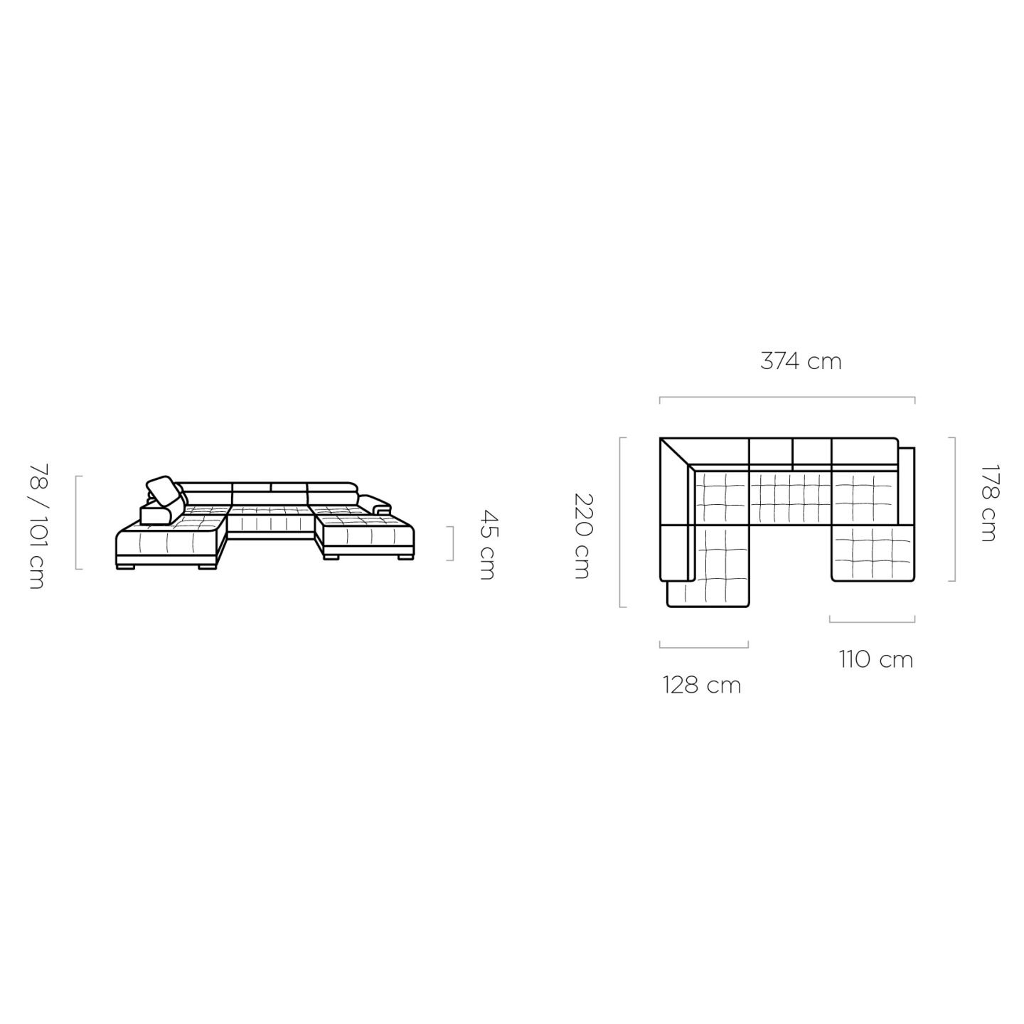 Campo XL Gr1 electric corner sofa - Image 5