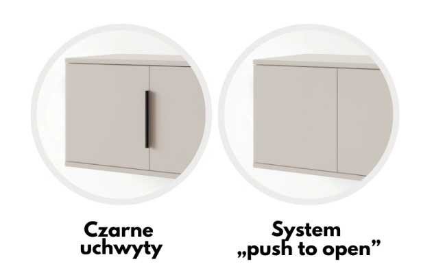 Bianko wall-mounted TV cabinet, 350 cm, cashmere color - Image 5