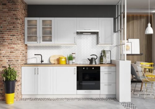 Natalia kitchen 240 cm, matte gray – SPECIAL OFFER