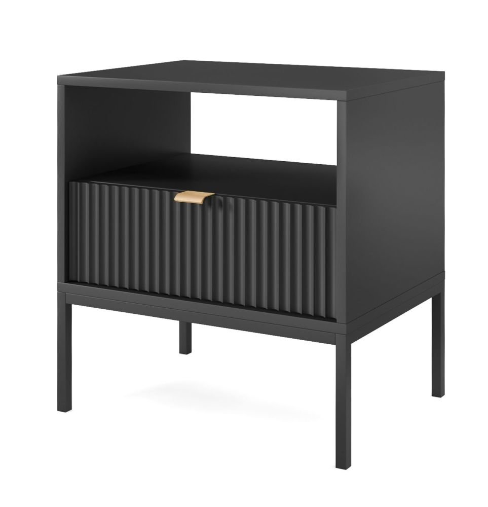 Nova S-54 bedside table, black