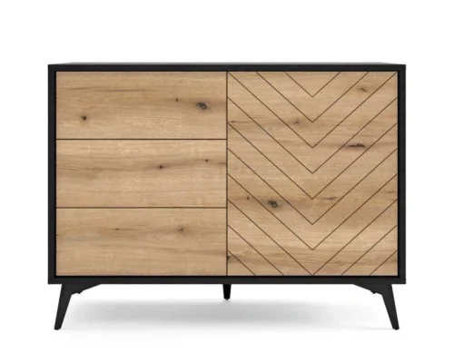Loft chest of drawers KSZ104 Diamond – oak imitation