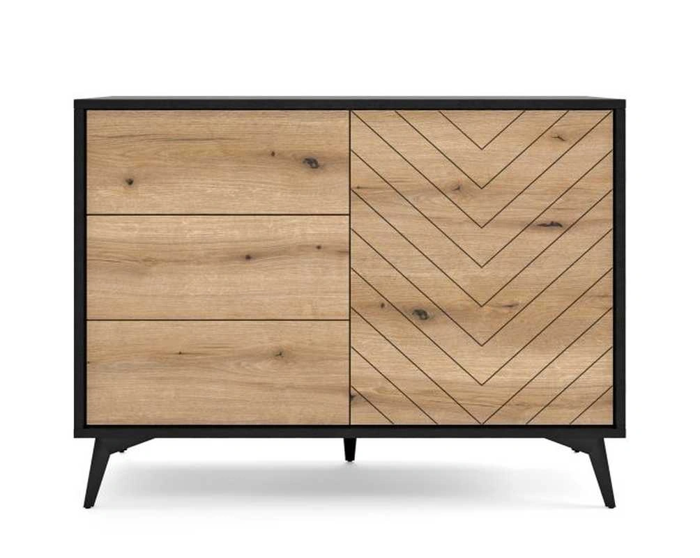 Loft chest of drawers KSZ104 Diamond - oak imitation