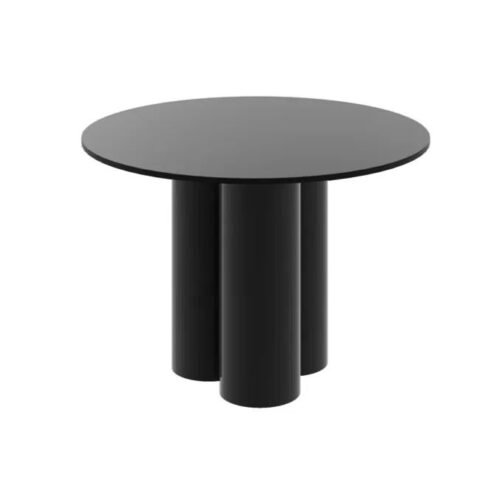 RAVEO round table 100×100 black glossy
