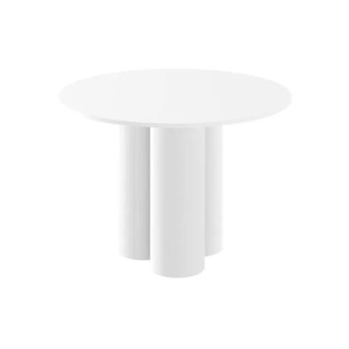 RAVEO round table 100×100 white glossy