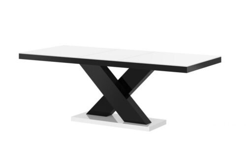 XENON extendable table 160(208)x89 glossy white/glossy black
