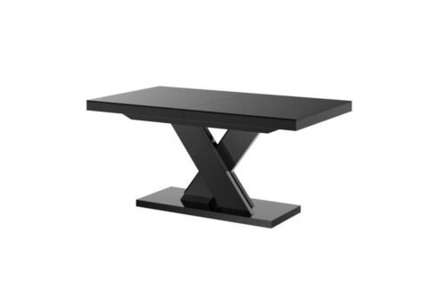 XENON LUX table 160(256)x89 black glossy extendable