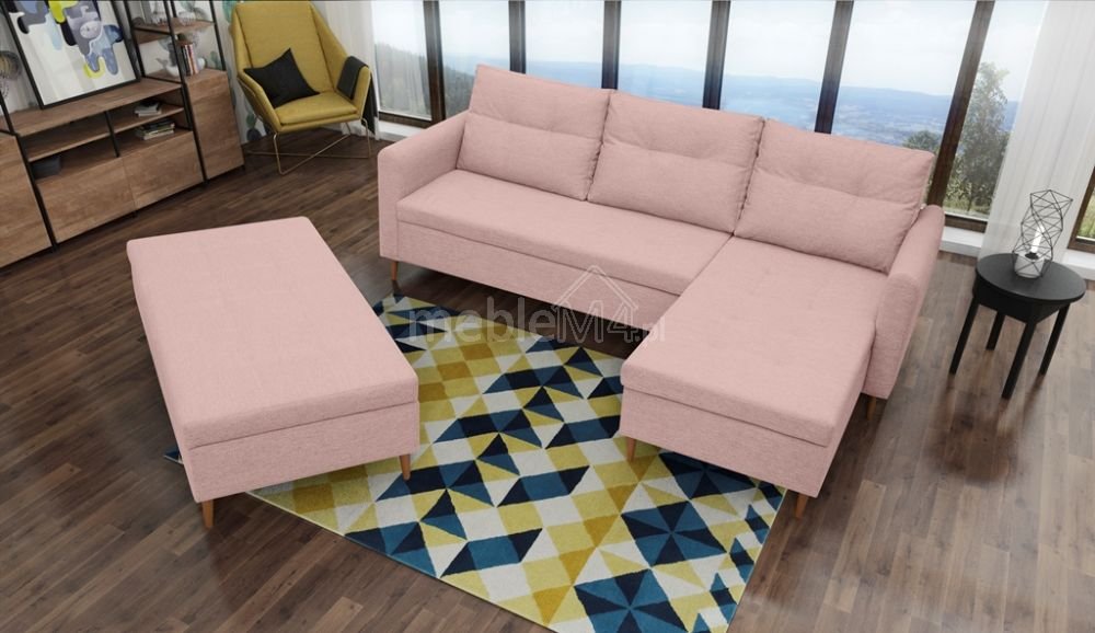 Areo non-extendable corner sofa + Gr0 pouf - Image 2