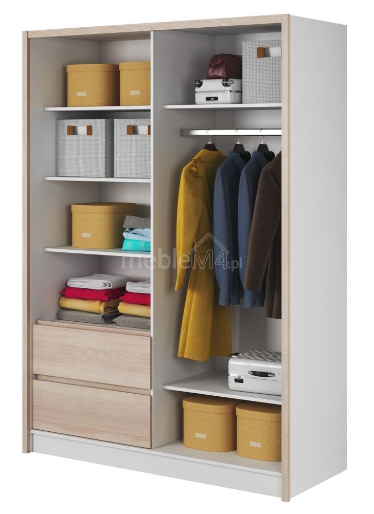Sara 130 sliding wardrobe – Sonoma oak - Image 3