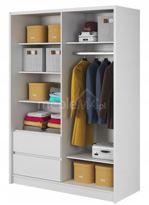 Sara 150 sliding wardrobe - white - Image 3