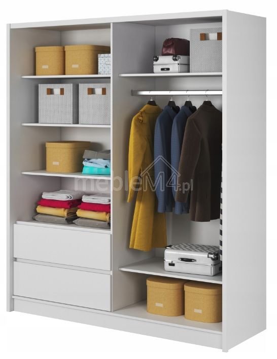 Sara 180 sliding wardrobe - white - Image 3
