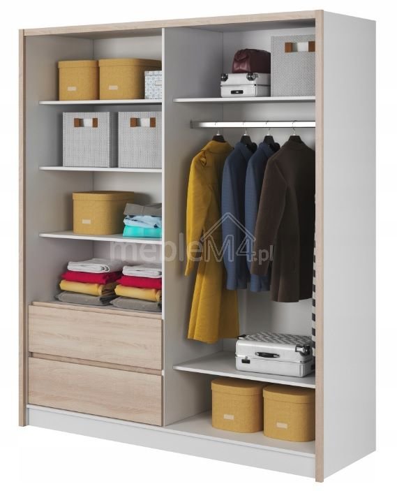 Sara 180 sliding wardrobe – Sonoma oak - Image 3