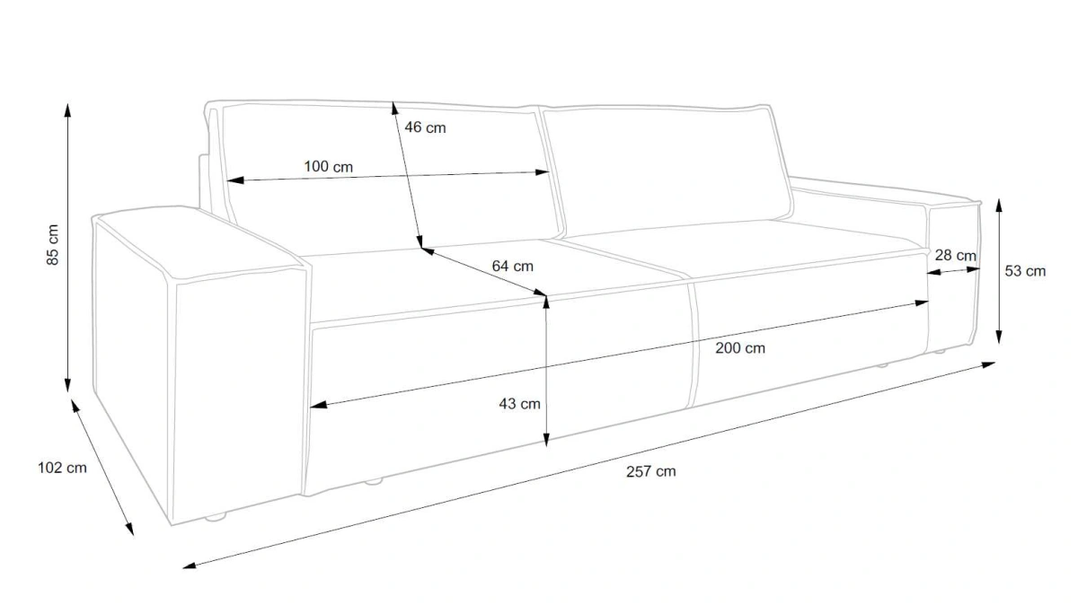 Three-seater sofa with sides Fiord Gr1 - Image 7