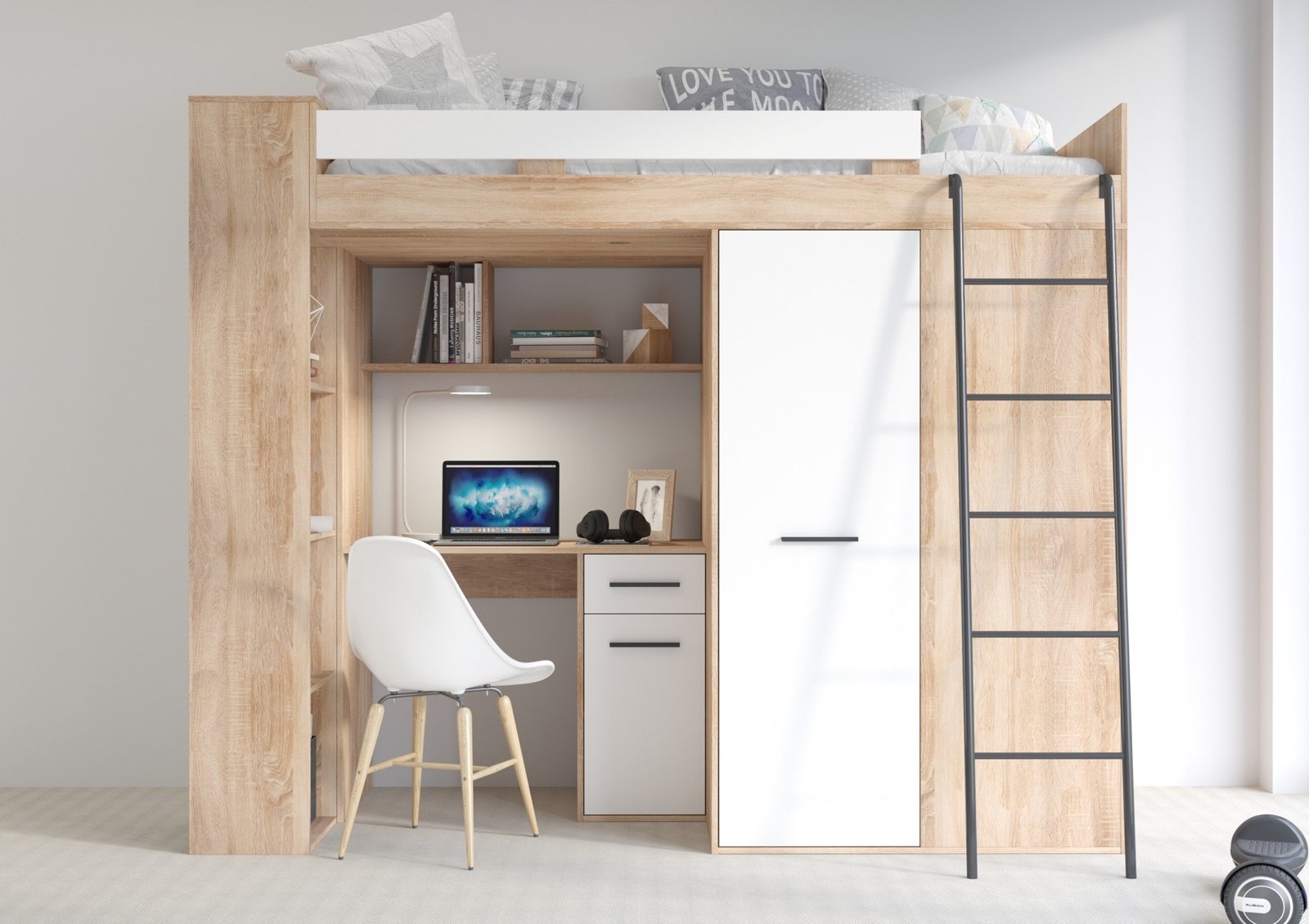 RAVENA P mezzanine without matt finish, sonoma / white - Image 2