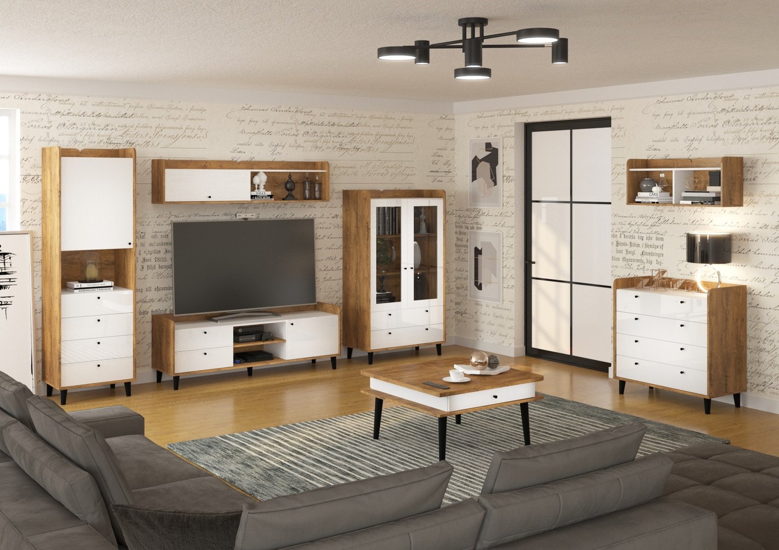 DOLCE furniture #4 living room set with wall cabinet - Image 4