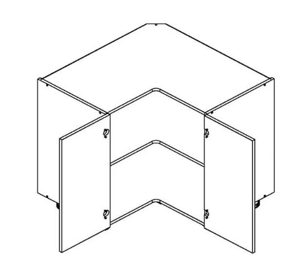 Base corner cabinet 90/90 cm Clara DRP P/L - 2 facades - Image 2