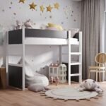 SAVANA mezzanine bunk bed with ladder 90x200 cm
