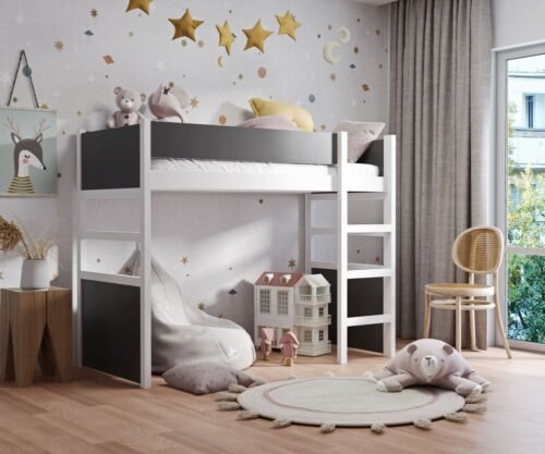 SAVANA mezzanine bunk bed with ladder 90×200 cm
