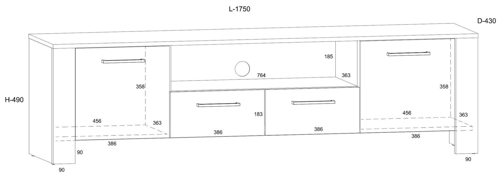 SLIDE furniture #2 shelf, TV table, shelf, coffee table, oak "Cremona" - Image 4