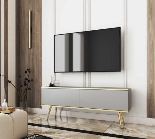 Oro wall-mounted or freestanding TV cabinet, 135 or 175 cm, grey