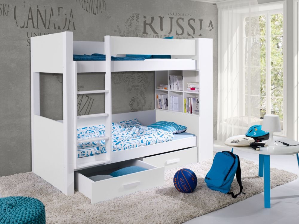GASPAR bunk bed with drawers and shelf 90x200 cm - Image 5