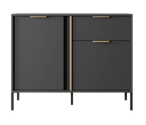 Chest of drawers 103 2D1S Lars anthracite