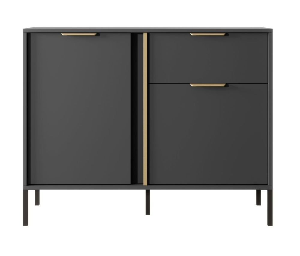 Chest of drawers 103 2D1S Lars anthracite