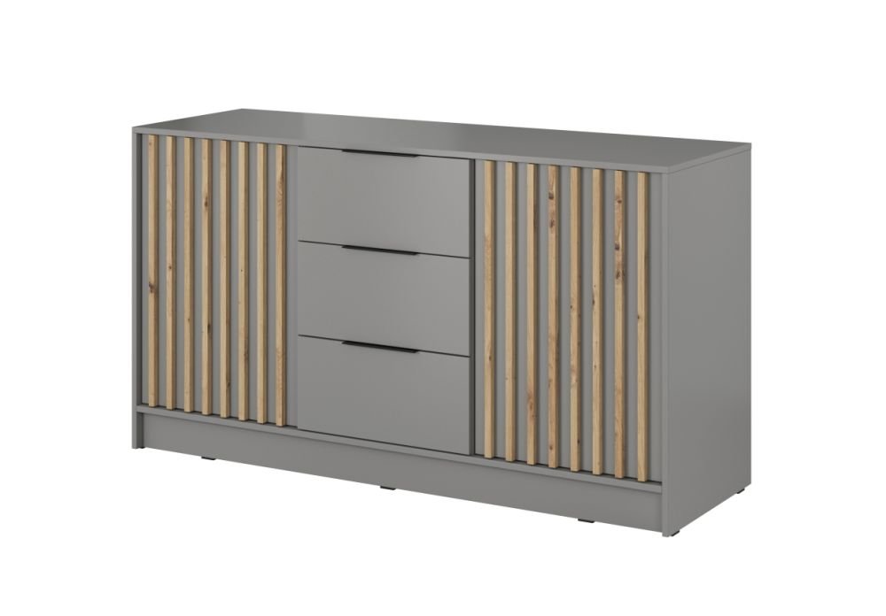 Nelly chest of drawers with 3D tables, gray - Image 2