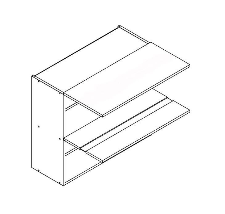 Wall cabinet with hinges 80 cm Clara WS80GRF/2SP - Image 2