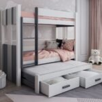 ARTEN III triple bunk bed with drawers 80x181 cm