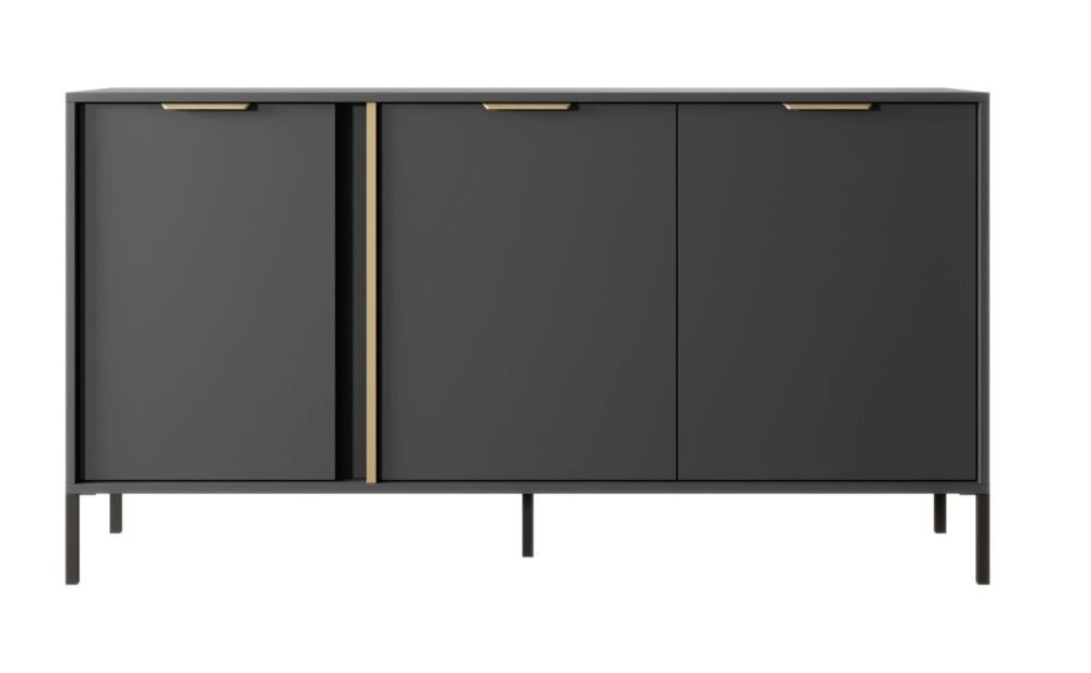 Chest of drawers with cabinets 153 3D Lars anthracite