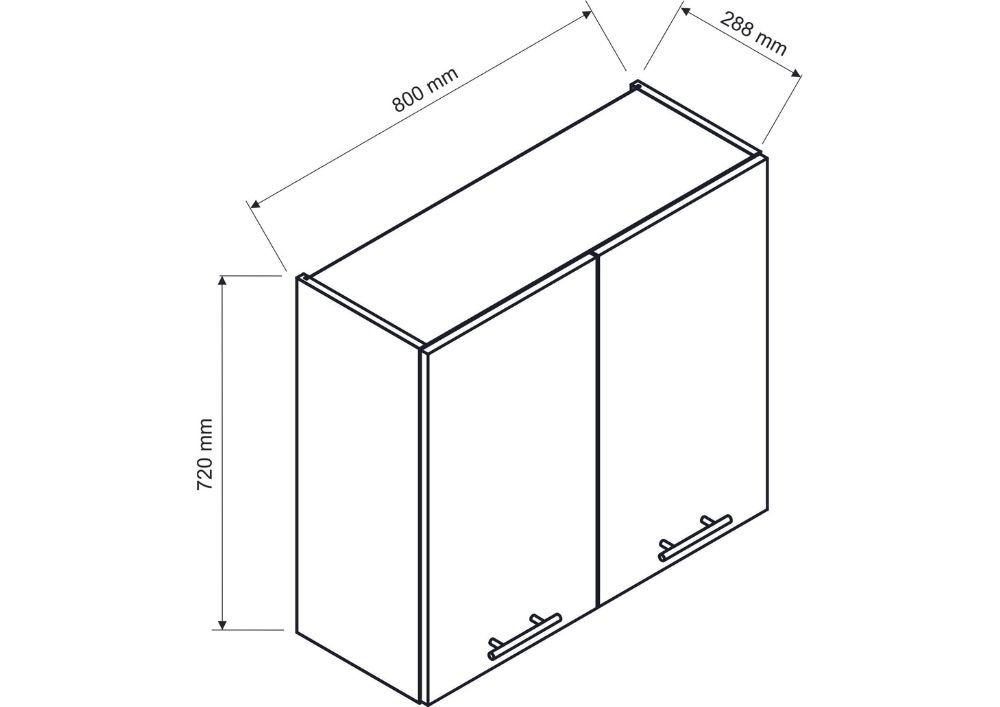 Upper hanging cabinet 80 cm Natalia W80 - Image 2