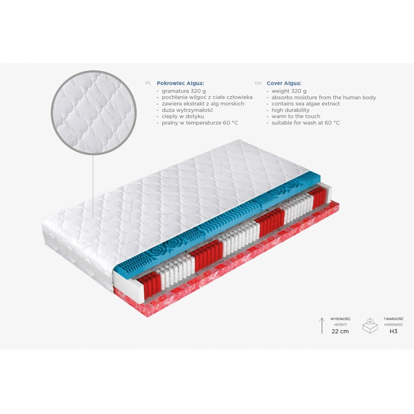 Eco Marin mattress 120x200 Gr1 - Image 2