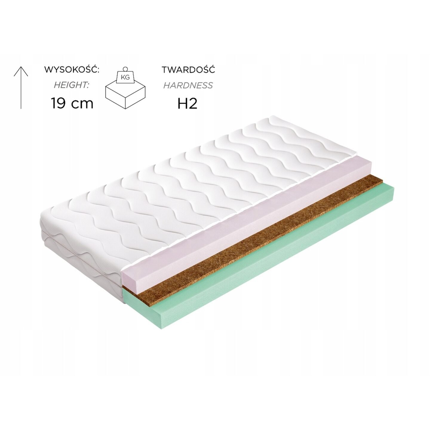 Mattress made of live coconut wood 120x200 Gr1 - Image 2