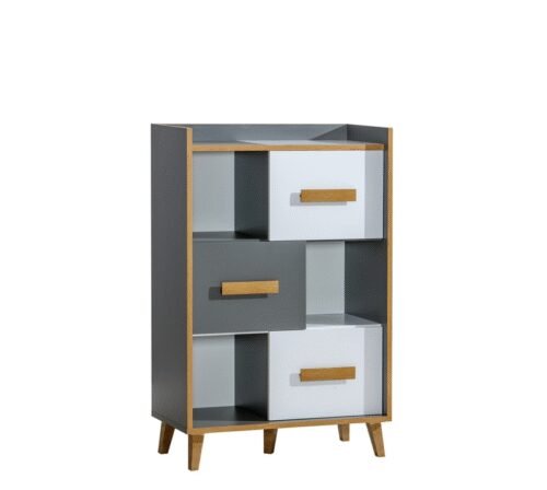 “WERSO” W5 system (3D chest of drawers) – brilliant white/Riviera