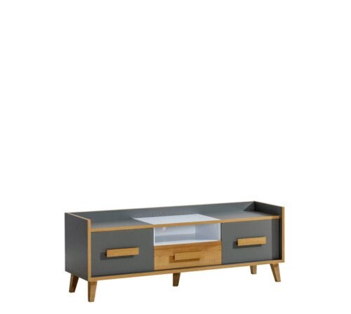 System “WERSO” W7 (TV cabinet 2D S) – brilliant white/Riviera