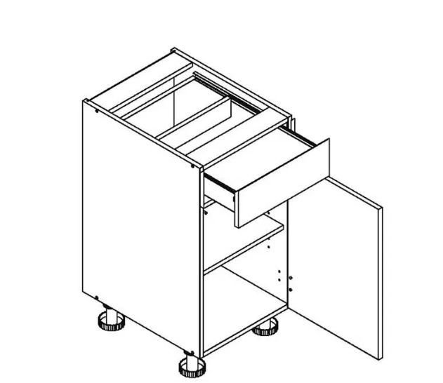 Base cabinet with drawer 30 cm Elena D30S/1 P/L - Image 2