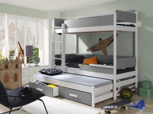 Bunk bed with drawers QUATRO 3 persons 80×181 cm