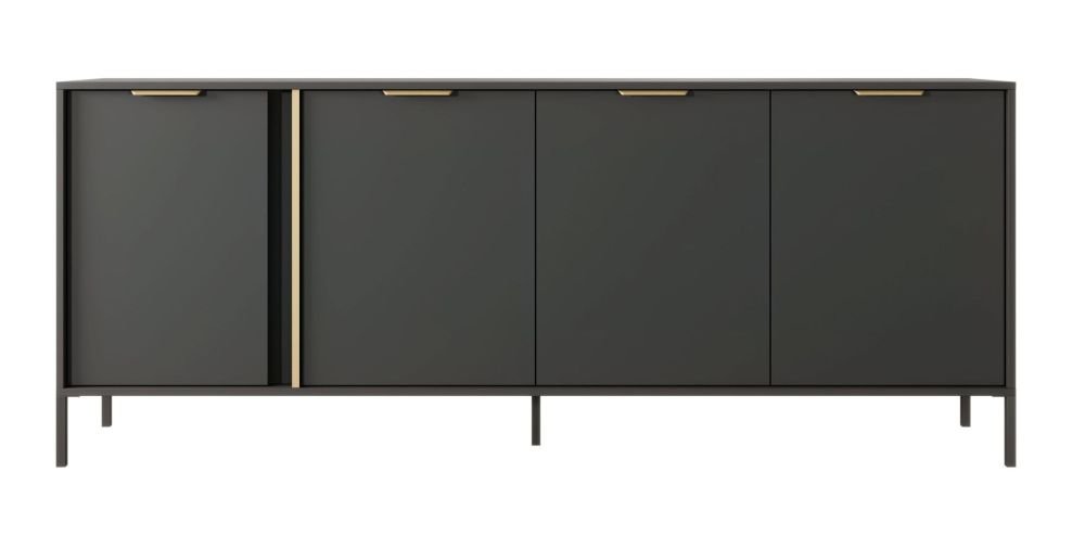 Chest of drawers with cabinets 203 4D Lars anthracite