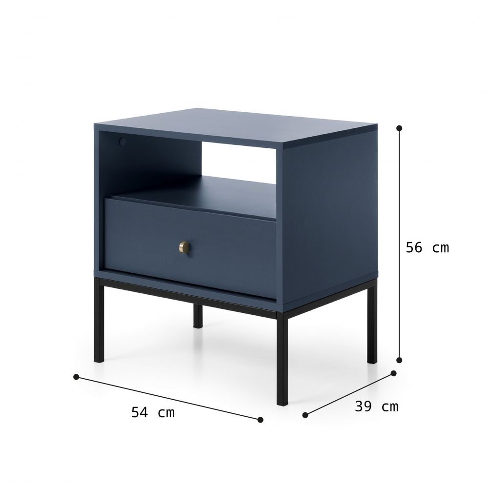 Dark blue Mono MS54 bedside table - Image 4