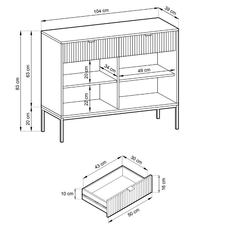 Nova chest of drawers KSZ-104 Vicenza oak - Image 4