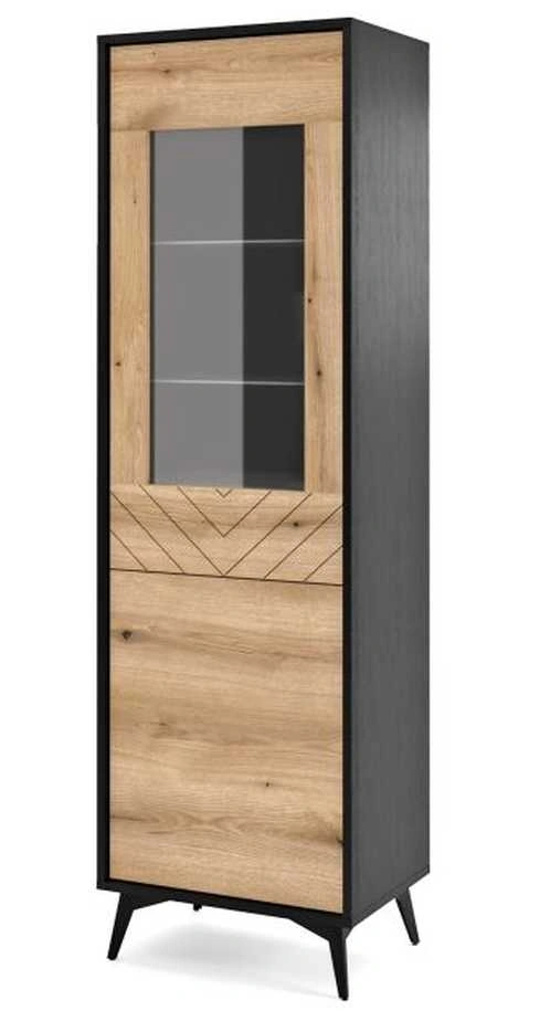 W54 Diamond Display Cabinet – Evoke Oak