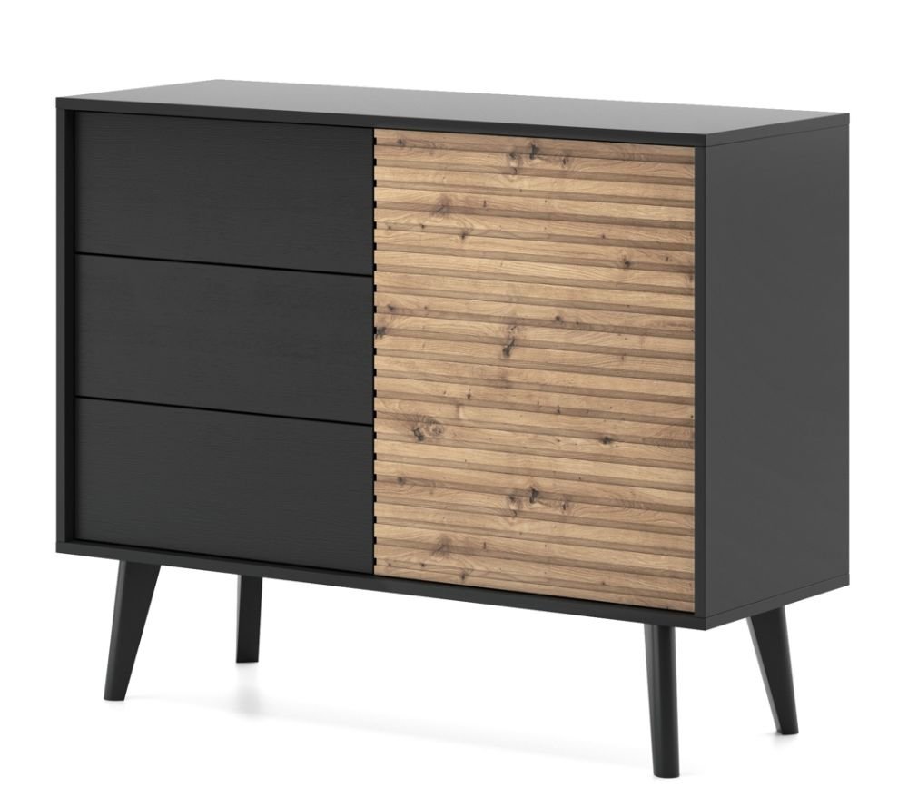 Willow KSZ104 chest of drawers with grooves in the facades