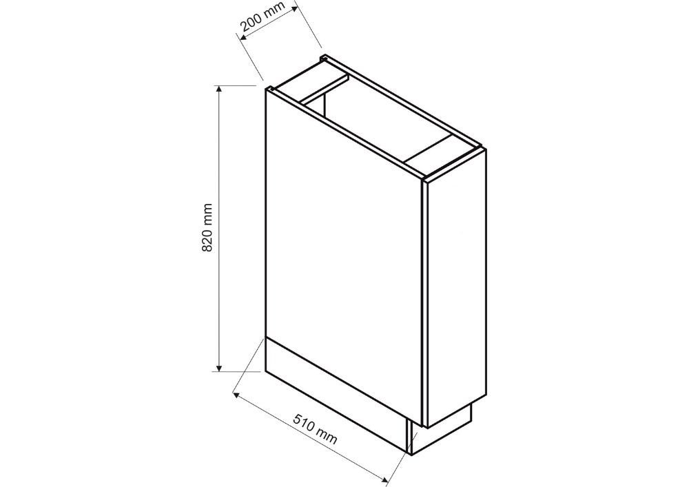 Base cabinet 20 cm cargo bags Isabel D20 cargo - Image 3