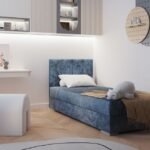 Bed with container and soft mattress COIMBRA I 90x200 cm