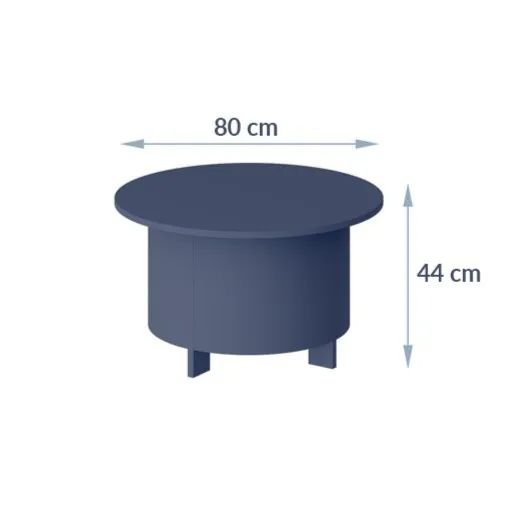 SALVO AC 80x80 round bench, green - Image 2